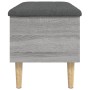 Engineered wood storage bench in gray Sonoma, 82x42x46 cm. by , Benches for halls and storage - Ref: Foro24-835080, Price: 77...