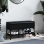 Engineered wood black shoemaker bench 82x32x45 cm by , Benches for halls and storage - Ref: Foro24-835172, Price: 68,01 €, Di...