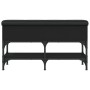 Engineered wood black shoemaker bench 82x32x45 cm by , Benches for halls and storage - Ref: Foro24-835172, Price: 68,01 €, Di...