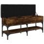 Engineered wood smoked oak shoemaker bench 102x32x45 cm by , Benches for halls and storage - Ref: Foro24-835179, Price: 81,30...