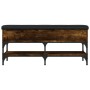 Engineered wood smoked oak shoemaker bench 102x32x45 cm by , Benches for halls and storage - Ref: Foro24-835179, Price: 81,30...