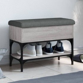 Engineered wood gray Sonoma shoemaker bench 62x32x45 cm by , Benches for halls and storage - Ref: Foro24-835170, Price: 57,14...