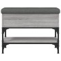 Banco zapatero madera de ingeniería gris Sonoma 62x32x45 cm de , Bancos para recibidores y almacenamiento - Ref: Foro24-83517...