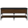 Engineered wood shoe bench in brown oak, 102x42x45 cm by , Benches for halls and storage - Ref: Foro24-835201, Price: 91,06 €...