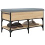 Engineered wood shoe bench in Sonoma oak, 82x42x45 cm. by , Benches for halls and storage - Ref: Foro24-835193, Price: 76,75 ...