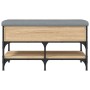 Engineered wood shoe bench in Sonoma oak, 82x42x45 cm. by , Benches for halls and storage - Ref: Foro24-835193, Price: 76,75 ...