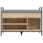 Engineered wood shoe bench in Sonoma oak 85.5x32x57.5cm by , Benches for halls and storage - Ref: Foro24-835208, Price: 82,64...