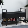 Engineered wood black shoemaker bench 85.5x42x57.5 cm by , Benches for halls and storage - Ref: Foro24-835229, Price: 84,02 €...