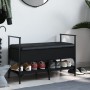 Engineered wood black shoemaker bench 85.5x42x57.5 cm by , Benches for halls and storage - Ref: Foro24-835229, Price: 84,02 €...