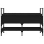 Engineered wood black shoemaker bench 85.5x42x57.5 cm by , Benches for halls and storage - Ref: Foro24-835229, Price: 84,02 €...