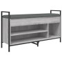 Banco zapatero madera de ingeniería gris Sonoma 105,5x32x57,5cm de , Bancos para recibidores y almacenamiento - Ref: Foro24-8...