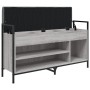 Banco zapatero madera de ingeniería gris Sonoma 105,5x32x57,5cm de , Bancos para recibidores y almacenamiento - Ref: Foro24-8...