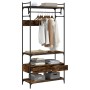 Armario cajones madera ingeniería roble ahumado 89x39x184,5 cm de , Armarios roperos - Ref: Foro24-838955, Precio: 117,99 €, ...