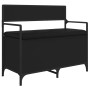 Engineered wood storage bench in black, 85.5x42x73.5 cm by , Benches for halls and storage - Ref: Foro24-835234, Price: 99,79...