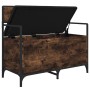 Storage bench made of smoked oak wood, engineering, 85.5x42x73.5cm by , Benches for halls and storage - Ref: Foro24-835236, P...