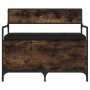 Storage bench made of smoked oak wood, engineering, 85.5x42x73.5cm by , Benches for halls and storage - Ref: Foro24-835236, P...