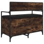 Storage bench made of smoked oak wood, engineering, 85.5x42x73.5cm by , Benches for halls and storage - Ref: Foro24-835236, P...