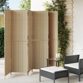 Biombo de 6 paneles ratán sintético beige de , Divisores de ambientes - Ref: Foro24-365355, Precio: 264,99 €, Descuento: %