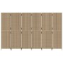 Biombo de 6 paneles ratán sintético beige de , Divisores de ambientes - Ref: Foro24-365355, Precio: 266,25 €, Descuento: %