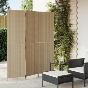 3-panel beige synthetic rattan room divider by , Room dividers - Ref: Foro24-365343, Price: 140,61 €, Discount: %