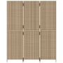 Biombo de 3 paneles ratán sintético beige de , Divisores de ambientes - Ref: Foro24-365343, Precio: 140,98 €, Descuento: %