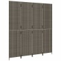 4-panel gray synthetic rattan screen by , Room dividers - Ref: Foro24-365362, Price: 168,35 €, Discount: %