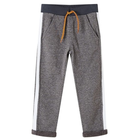 Pantalón de chándal infantil gris oscuro mélange 128 de , Pantalones de niños - Ref: Foro24-13097, Precio: 9,95 €, Descuento: %