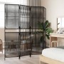 4-panel black synthetic rattan screen by , Room dividers - Ref: Foro24-365376, Price: 128,67 €, Discount: %