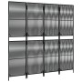 4-panel black synthetic rattan screen by , Room dividers - Ref: Foro24-365376, Price: 128,67 €, Discount: %