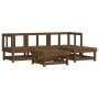 Garden sofa set 5 pieces solid pine wood honey brown by , Garden sets - Ref: Foro24-3186168, Price: 293,41 €, Discount: %