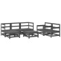 Garden furniture set 7 pieces solid gray pine wood by , Garden sets - Ref: Foro24-3186244, Price: 484,23 €, Discount: %