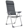 Aluminium-Campingstühle 2 Einheiten grau 58x69x111 cm von vidaXL, Campingmöbel - Ref: Foro24-44312, Preis: 163,52 €, Rabatt: %