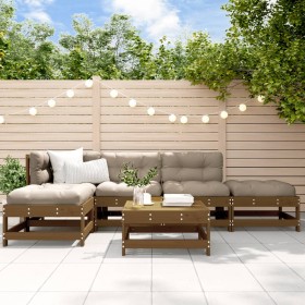 Garden furniture set 6 pieces solid honey brown pine wood by , Garden sets - Ref: Foro24-3186315, Price: 352,99 €, Discount: %