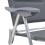 Sillas de camping de aluminio 2 unidades gris 58x69x111 cm de vidaXL, Mobiliario de camping - Ref: Foro24-44312, Precio: 163,...