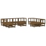 Garden furniture set 11 pieces solid honey brown pine wood by , Garden sets - Ref: Foro24-3186413, Price: 642,99 €, Discount: %