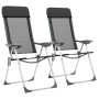 Aluminum folding camping chairs 2 units black by vidaXL, camping furniture - Ref: Foro24-44305, Price: 127,27 €, Discount: %