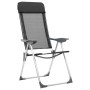 Aluminum folding camping chairs 2 units black by vidaXL, camping furniture - Ref: Foro24-44305, Price: 127,27 €, Discount: %