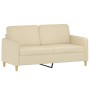 2-Sitzer-Sofa mit cremefarbenen Stoffkissen 140 cm von , Sofas - Ref: Foro24-3200911, Preis: 238,45 €, Rabatt: %