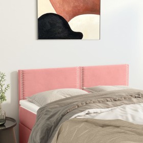 Headboards 2 units pink velvet 72x5x78/88 cm by , Headboards and footboards - Ref: Foro24-345943, Price: 51,96 €, Discount: %