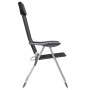 Aluminum folding camping chairs 2 units black by vidaXL, camping furniture - Ref: Foro24-44305, Price: 127,27 €, Discount: %