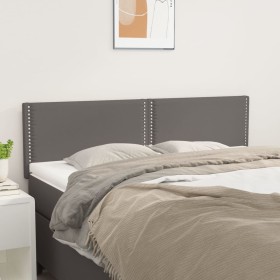 Cabeceros 2 unidades cuero sintético gris 72x5x78/88 cm de , Cabeceros y pies de cama - Ref: Foro24-345936, Precio: 55,01 €, ...