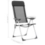 Aluminum folding camping chairs 2 units black by vidaXL, camping furniture - Ref: Foro24-44305, Price: 127,27 €, Discount: %