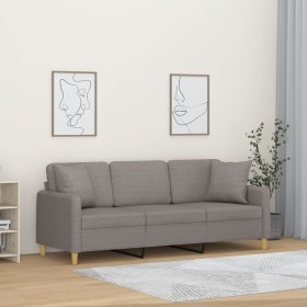 3-seater sofa with taupe gray fabric cushions 180 cm by , Sofas - Ref: Foro24-3200924, Price: 295,99 €, Discount: %