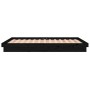 Black solid wood bed frame with LED 120x200 cm by , Beds and slatted bases - Ref: Foro24-819971, Price: 243,99 €, Discount: %