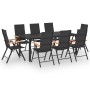 9-piece black and brown garden dining set by , Garden sets - Ref: Foro24-3060087, Price: 830,87 €, Discount: %