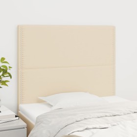 Cabeceros 2 unidades de tela color crema 80x5x78/88 cm de , Cabeceros y pies de cama - Ref: Foro24-3116171, Precio: 65,99 €, ...