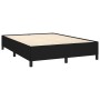 Cama box spring con colchón tela negro 140x190 cm de , Camas y somieres - Ref: Foro24-3127879, Precio: 529,99 €, Descuento: %