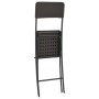 Folding garden stool 2 pcs HDPE brown steel rattan look by vidaXL, Garden chairs - Ref: Foro24-44558, Price: 144,33 €, Discou...