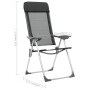 Folding aluminum camping chairs, 4 units, black. by vidaXL, camping furniture - Ref: Foro24-44308, Price: 193,99 €, Discount: %