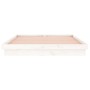 Estructura de cama con LEDs madera maciza blanca 150x200 cm de , Camas y somieres - Ref: Foro24-819978, Precio: 135,24 €, Des...